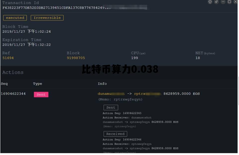 关于比特币算力0.038的信息
